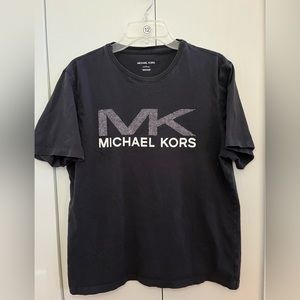 Michael Kors. Black Graphic T-Shirt. Size large.